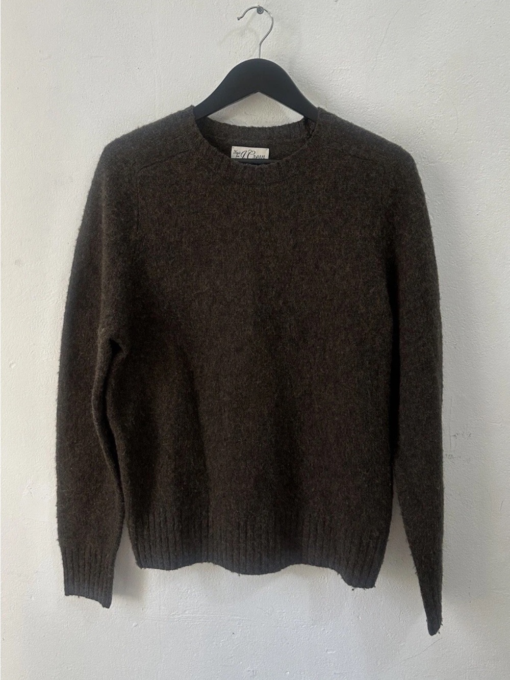 J.Crew 100% Wool Brown Crew Neck Sweater Women’s Small Classic Knit Pullover